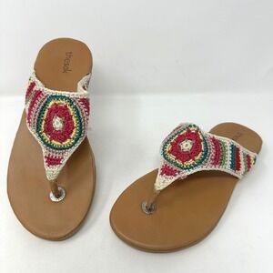 The Sak Shana Crochet Thong Sandal‎ Multicolor Size 8